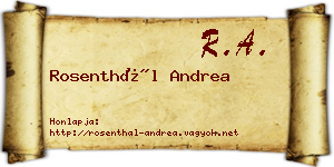 Rosenthál Andrea névjegykártya