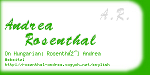 andrea rosenthal business card